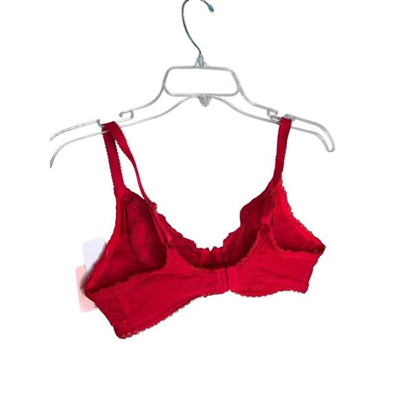Lunaire Womens 15211 Whimsy Barbados Lace Demi Underwire Bra Red Size 36D NEW - Picture 2 of 2